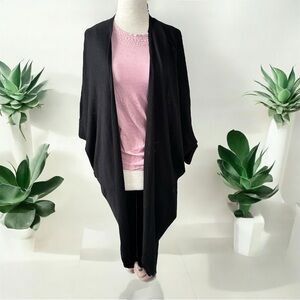 Black Cocoon Dolman Sleeves Cardigan XS